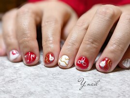紅白ネイル