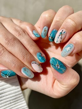 サラソージュ アチワ ネイル(SARA SO-JU ACHIWA NAIL)/成人式ネイル