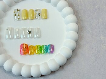 ジュエムネイル(jouerm nail)の写真/毎月増える2種類の定額デザインで季節やトレンドに合わせた好みのデザインが見つかる♪定額コース￥7200～