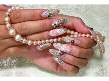 ネイルサロン ビューティーマジック 川口店/ゴールドラメ　3Ｄネイル