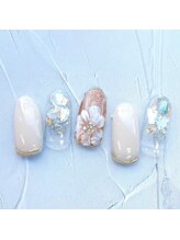 ネイルアンドまつげ リュフェール 五反田(Nail Lufaire)/シースルーフラワー