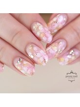 ピオニーネイル(peony nail)/春爛漫の桜