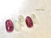 ルークネイル 恵比寿店(LUKE NAIL)/オーロラニュアンスマーブル　春