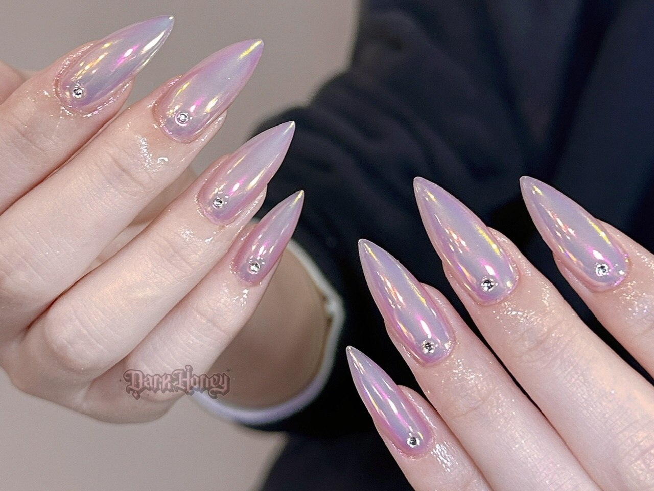 【現品】リボンネイル　ぷっくりネイル　オーロラネイル　ニュアンスネイル　ピンク pink オーロラネイル 💞 オーロラ シェルネイル ラメ キラキラ