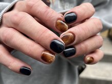 クルネ(QULNE)/べっ甲ネイル/モヤモヤネイル