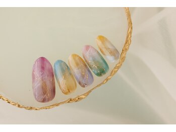 ヴァンネイル(VINGT NAIL nail&eye beauty)/カラフルニュアンスネイル