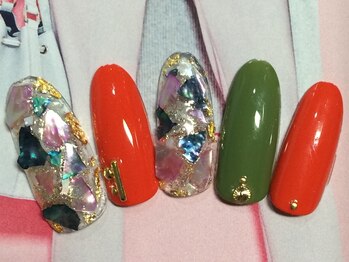 ネイルサロン リリオ(Nail Salon Ririo)/シェル×カジュアルネイル