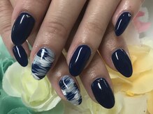 ダブルネイル(Double Nail)/【灘】シンプルマーブルネイル