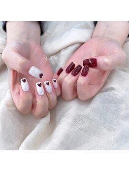 エスパルティール(Spartir)/ちぐはぐハートネイル