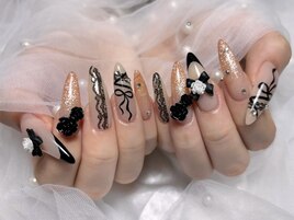 バラ　レース　リボン　ワンホン