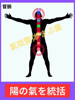 まぶ屋/督脈内 気の循環イメージ