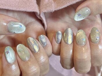 ラクネイル 浦和店(raku nail)/ライトグリーン×マグネット