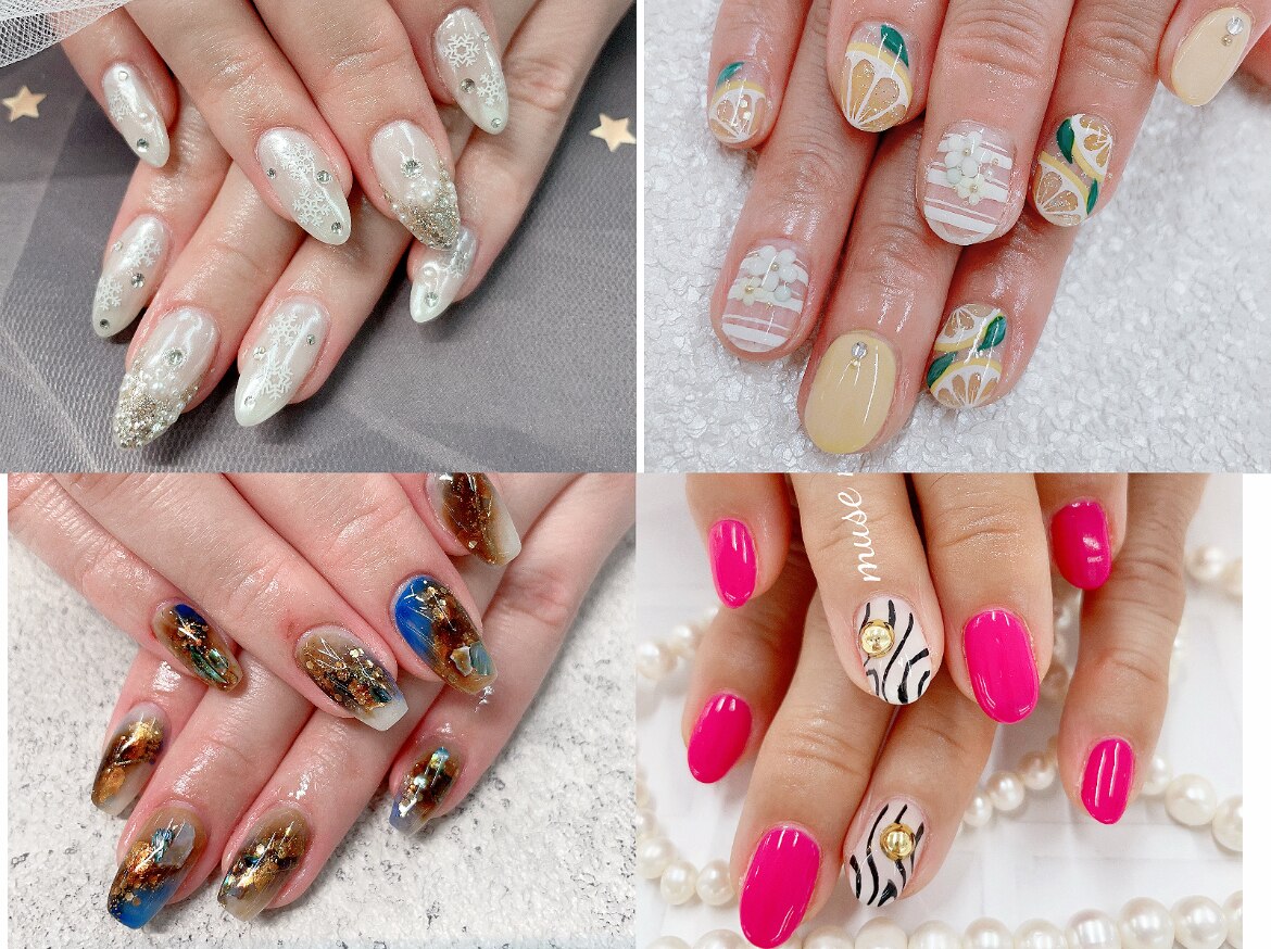 MuseNail プロフ確認お願いしますページ 宝石風ネイル💎︎🩷✨️ 担当𓂃Yanagida Muse Muse nail salon