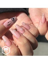 レディスペネイル ノマエ 名駅店(Redispe nail nomae)/手書きリボンデザイン
