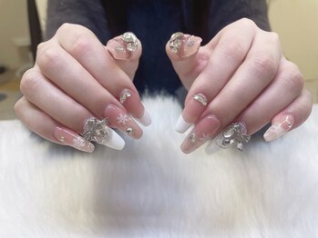 クイーンネイル 新宿(Queen nail)/長さだし持ち込みデザイン