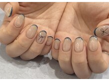 スワローネイルアイ(swallow nail eye)/スキニーフレンチワイヤーリボン
