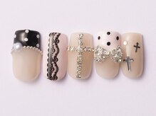 ジェミーネイル エビス(Jemiy nail ebisu)/レースフレンチドット10480yen