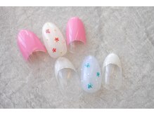 ブリオン 六本松店(Bullion)/押し花ドット柄ネイル