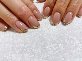 ガラスフレンチネイル