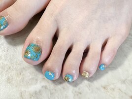 夏のターコイズカラーデザイン