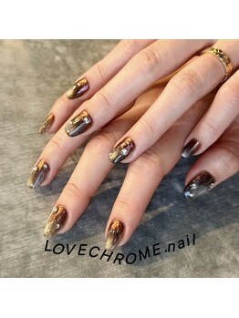 ラブクロム(LOVE CHROME)/マグネット×ミラーネイル