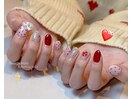 Glitter×ハートネイル☆