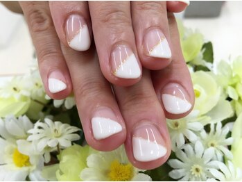 プルミエ ネイル(Premier Nail)/ホワイト斜めフレンチ