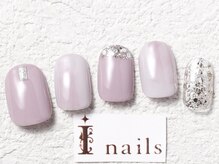 アイネイルズ 梅田店(I nails)/ピンクニュアンスシルバーラメ