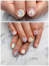 ネイルアトリエルカ(nail atelier LUCA)/W-790 大人可愛いオーロラネイル
