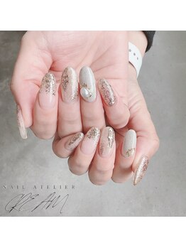クリーム(Nail Atelier CREAM)/定額4月design