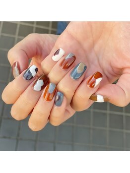 グラマラス アンジェアイ 荻窪店(glamourous ange eye)/カラフル塗りかけネイル