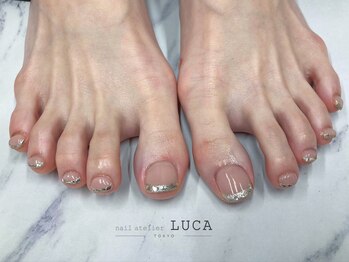 ネイルアトリエルカ(nail atelier LUCA)/W-791 大人ガラスフレンチネイル