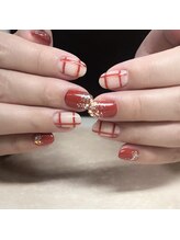 フィカスディボタニカ(FICUS di botanica)/秋冬チェック柄ネイル