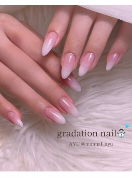 モナールアンド(MONNAL&)/グラデーションネイル