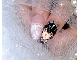 痛ネイル 手書き 推しネイル