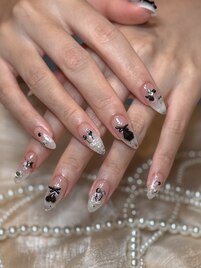 ブラックアクセントネイル