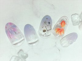 花火　金魚　ぷっくり　オーロラ