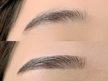 ルピナス バイ ワンズ 海老名店(Lupines by ONE'S)の写真/自己処理から解放☆眉毛WAXスタイリング×メイク仕上げ¥4980◇骨格/筋肉/顔に合わせたデザインで美人度UP◎