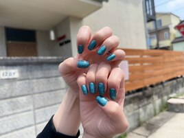 ラメグラデーションネイル