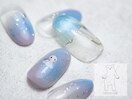 傘とてるてる坊主 梅雨ネイル