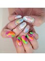 コラソンネイル(corazon nail)&nbsp;アシンメトリーオーロラ・バカラネイル×パレットネイル
