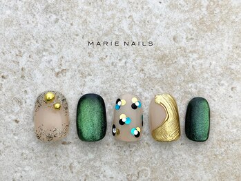 マリーネイルズ 表参道店(MARIE NAILS)/¥8800 ゴージャス 0207a