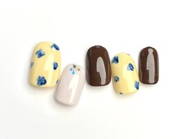 バターイエロー×花ニュアンス