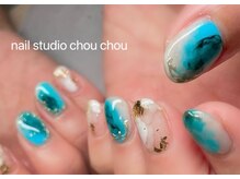 ネイルアンドアイラッシュスタジオ シュシュ(chouchou)/夏カラーニュアンス