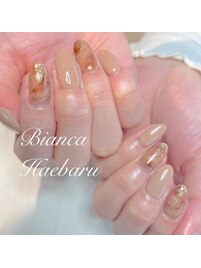 ニュアンス♪カフェモカ風ネイル