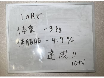 シェイプ 浜松本店/1か月でマイナス3キロ