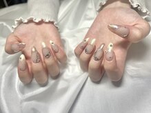 ヤシネイル(Yashi Nail)/ゴージャス持込　ミラーフレンチ