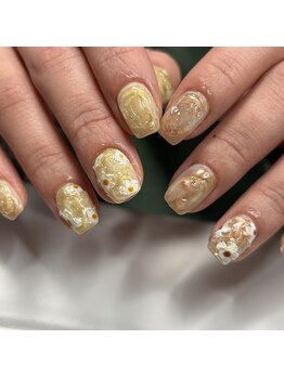 ぷっくりなフラワーデザイン