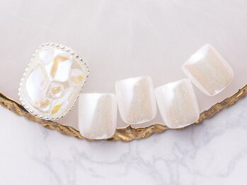 モンスリール 麻布十番(Mon Sourire)/人気◆ホワイトミラーネイル