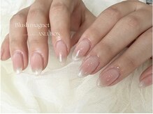 じゅわっと透け感チークネイル